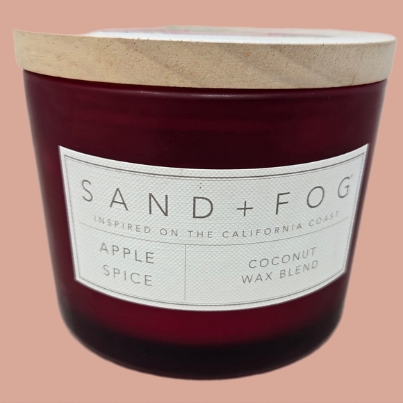 Sand & Fog Apple Spice Candle Double Wick Coconut Wax Blend Woid Lid Art Work - Picture 1 of 8